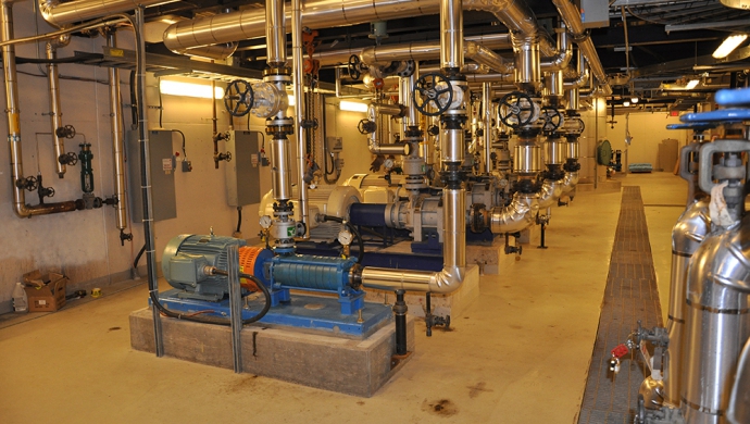 New 75 Horsepower Feedwater Pump Serving Main Plant
