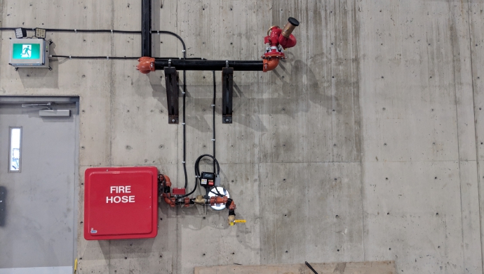 Fire Hose Cabinet and Foam Cannon